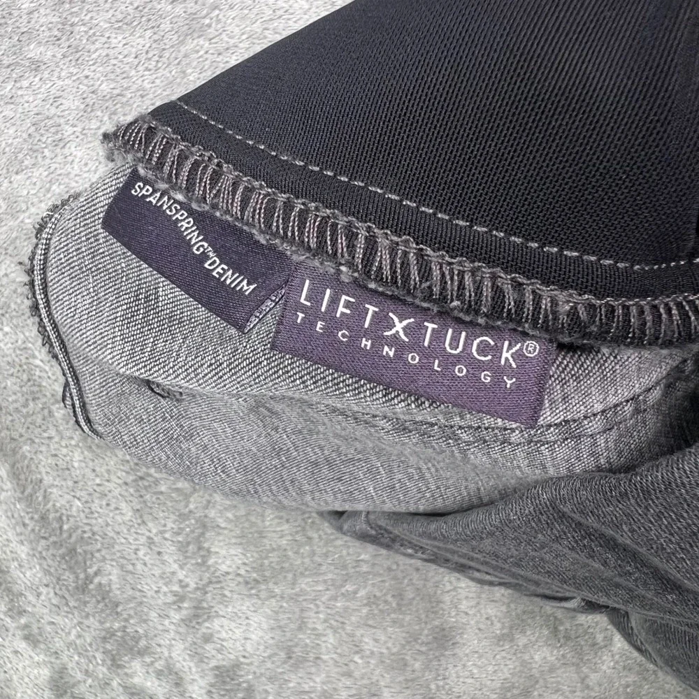 NYDJ Pull-On Ava Daring Flare Jeans Womens Large Gray SpanSpring Stretch Denim - Picture 12 of 15